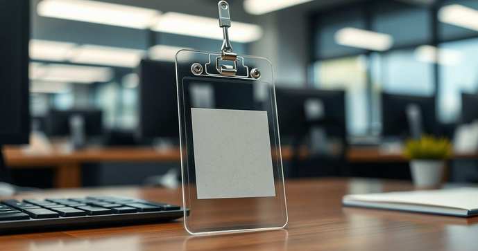 Porta Crach&aacute; Transparente com Presilha: Praticidade