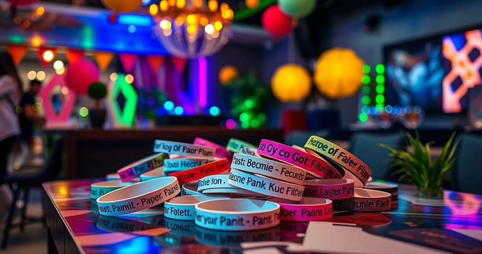 Pulseira de papel personalizada &eacute; a tend&ecirc;ncia ideal para eventos e festas exclusivas