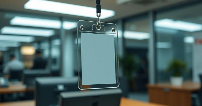 Porta Crach&aacute; Vertical Transparente: A Solu&ccedil;&atilde;o Ideal para Organiza&ccedil;&atilde;o e Identifica&ccedil;&atilde;o Profissional